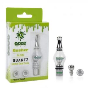OOZE GUSHER GLOBE 510 THREAD QUARTZ ATOMIZER WITH 3 DUAL QUARTZ COILS