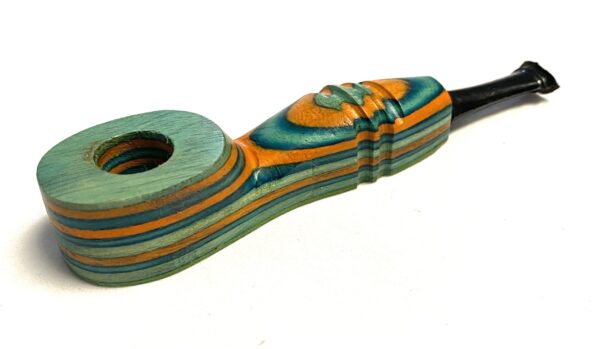 WOOD PIPE WITH PLASTIC MOUTH TIP - Image 2
