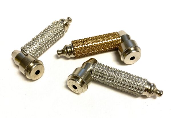GOLD & SILVER BEADED METAL HAND PIPE