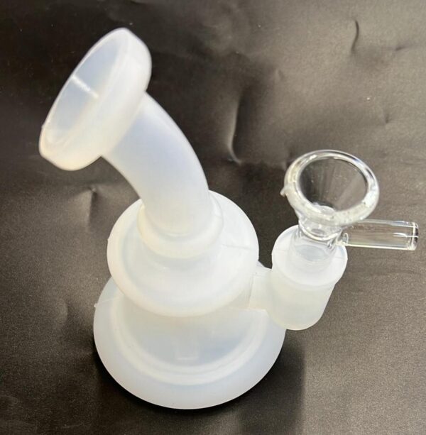 5" silicone white Water Pipe