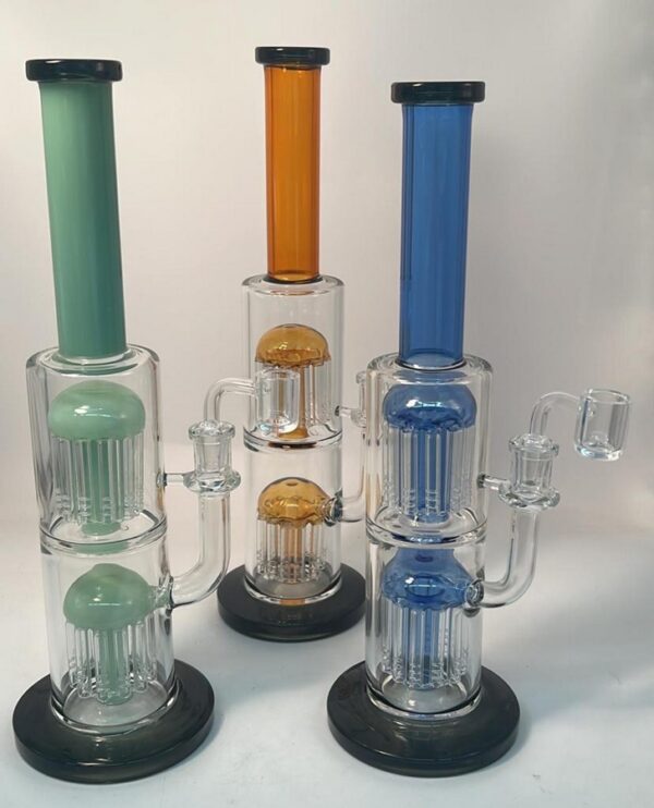 14"  STR 2 chamber us color Water Pipe