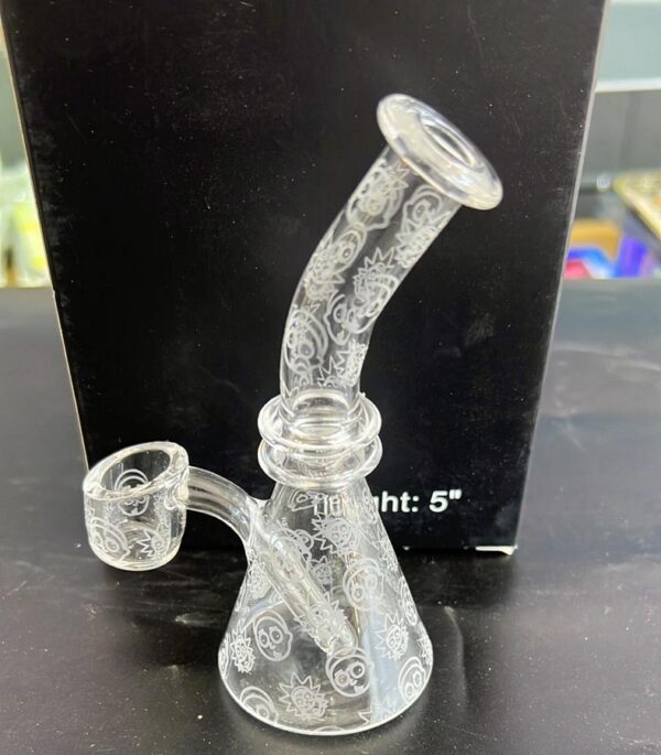 5" bend glow in the dark Water Pipe