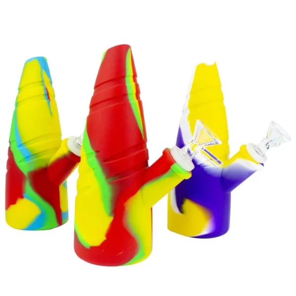 7.25" Cone Horn Silicone Water Pipe   0150