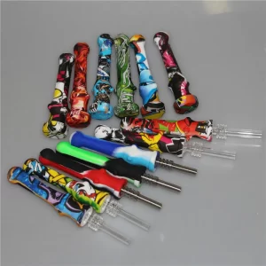 Custom Silicone Glass Water Smoking Pipe    0120