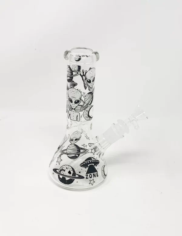 Glow In The Dark Alien Outer Space Glass Hand Pipe/Bong       0056
