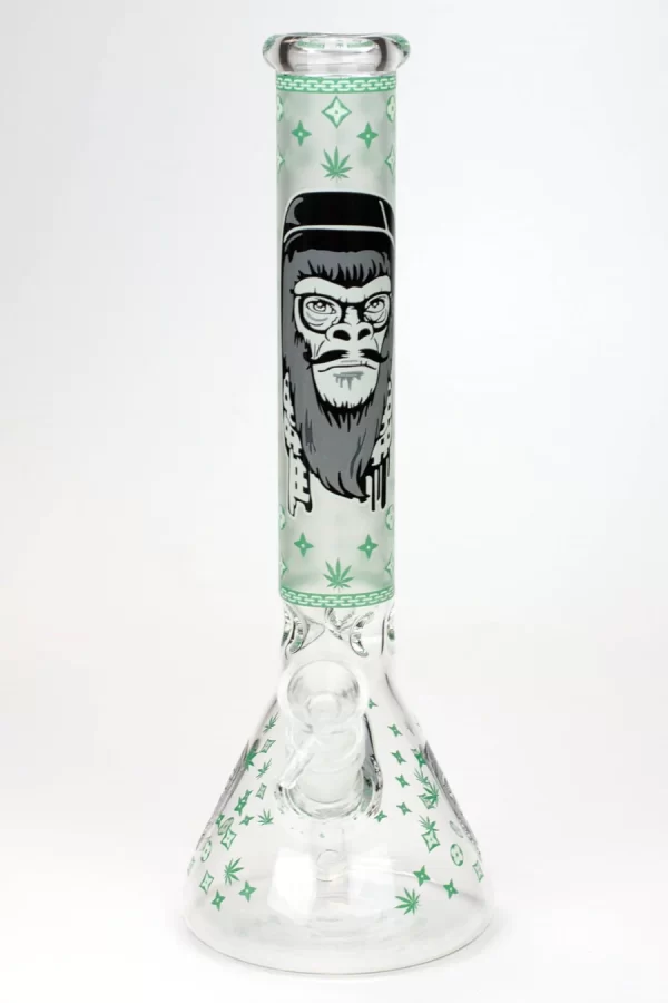 Gorilla glass water bong-Glow in the dark   0043