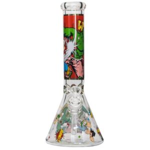 Hulk vs Popeye Style Beaker Water Pipe Bong - All Glass (35cm)    0127