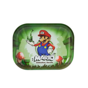 Mini Metal w/ Lid Rolling Tray - Mario Smoke Sesh