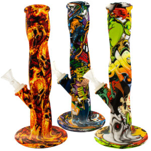 10.5 Twisted Print Ice Catcher Silicone Water Pipe