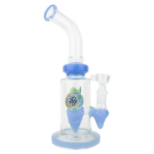 10 Floral Implosion w/ Fruit Perc & Bent Neck Glass Water Pipe