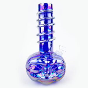 11 E.T. Chrome Colored Glow Swirl Glass Water Pipe