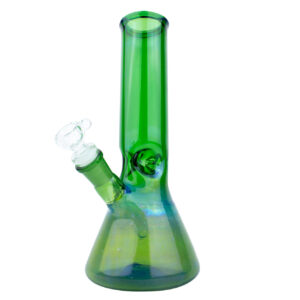11 Chrome Fumed Colored Beaker w/ Ice Catcher - Glass Water Pipe