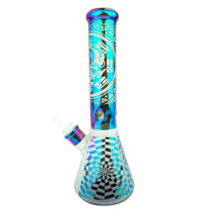 12 Frosted Mandala Glass Water Pipe