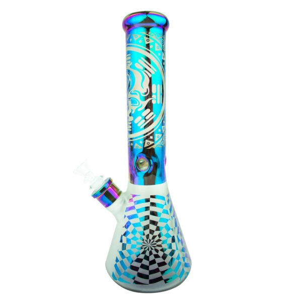 12 Frosted Mandala Glass Water Pipe