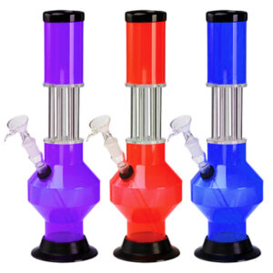 12 Glass Ice Catcher Fancy Bubble Acrylic Water Pipe