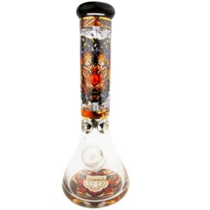 13 Tiger Beaker Glass Water Pipe By Cheech Glass CHB-50