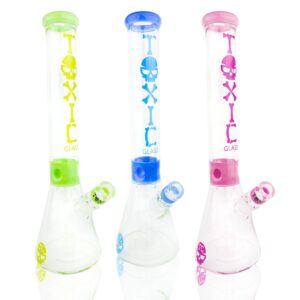 15 MK100 TX13 Toxic Skull Beaker Water Pipe by MK 100 Glass
