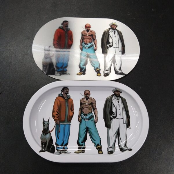 3D Mini Metal Rolling Tray- Gangster Rap Artists