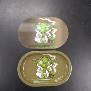 3D Mini Metal Rolling Tray- Yoda May The Weed Be With You