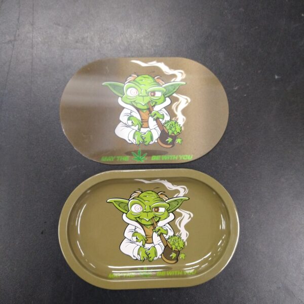 3D Mini Metal Rolling Tray- Yoda May The Weed Be With You