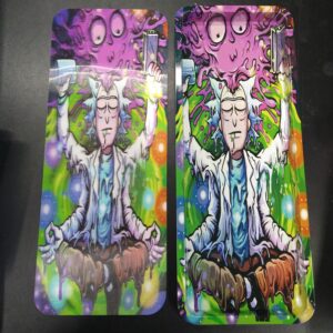 3D Large Metal Rolling Tray- Rick and Morty Rick Meditating