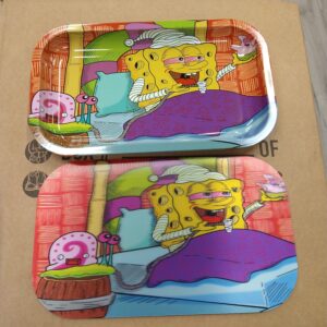 3D Medium Rolling Tray- Spongebob In Bed