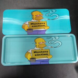 3D Large Metal Rolling Tray - The Simpson's Homer High Mystery Auction