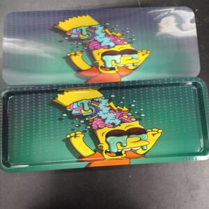 3D Large Metal Rolling Tray - The Simpson Barts Exploding Brain