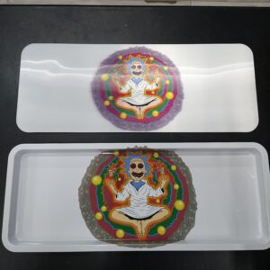 3D Large Metal Rolling Tray-Rick and Morty Rick Psychedelic Trip