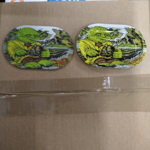 3D Mini Metal Rolling Tray- Yoda Smoking