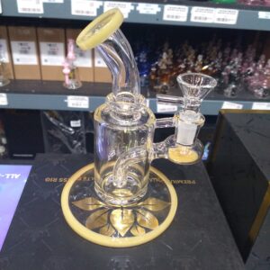 Cilantro 65x5 Regular Clear Bent Colors Glass Bubbler Water Pipe