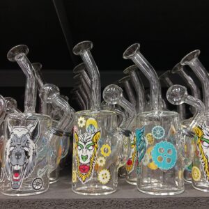 Bubbler Regular 65x5 W/Top Glass Water Pipe