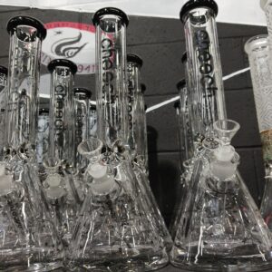 16 Cheech Beaker Color Tip Glass Water Pipe  CHB-49