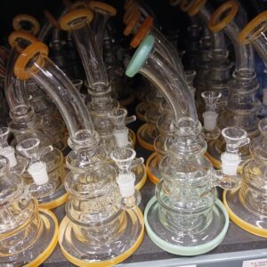 9.5 Bent Percolator Glass Water Pipe