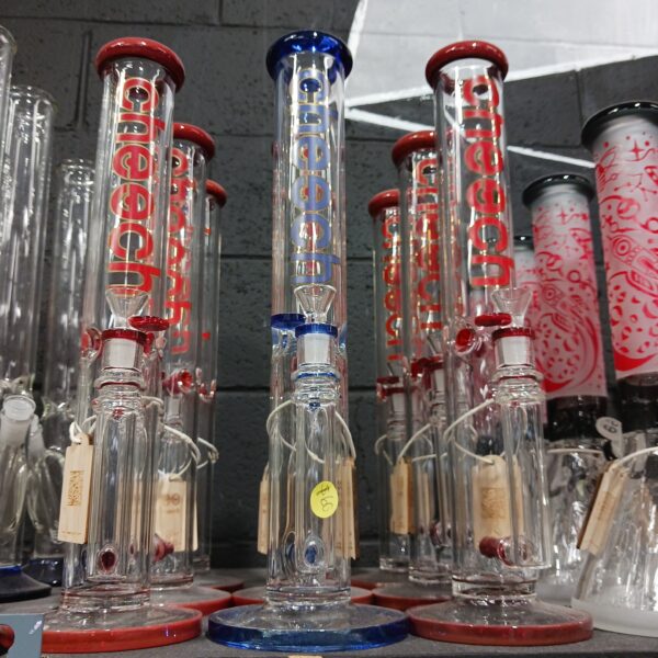15.5 Cheech Glass Straight Colored Glass Water Pipe CH-114