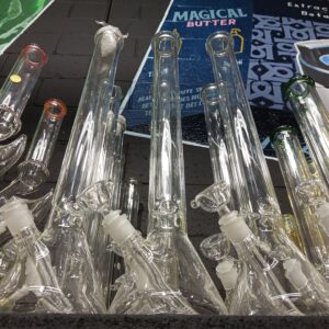 25 Beaker Clear Glass Water Pipe