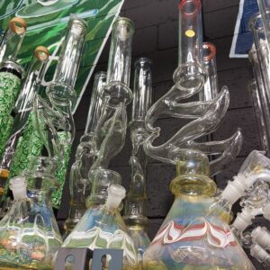 24 Bent Heart Glass Water Pipe