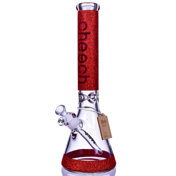 16 Cheech Shiny Glitter Beaker Glass Water Pipe CHB-51
