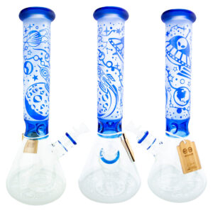 16 Legendary Sandblast spaceman beaker Glass Water Pipe CHE-165