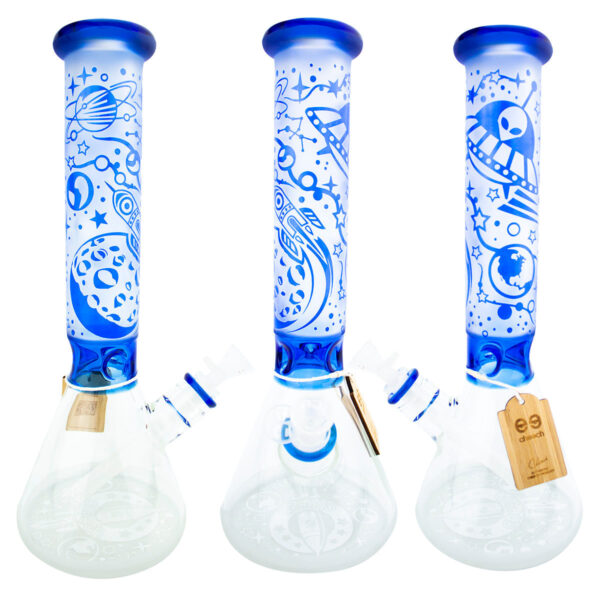 16 Legendary Sandblast spaceman beaker Glass Water Pipe CHE-165