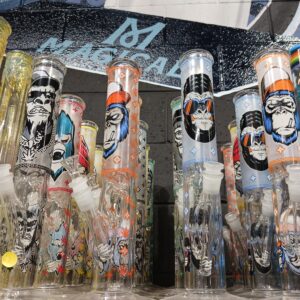 14.5 Straight Gorilla Glow In The Dark Glass Water Pipe