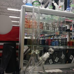 17.5 Beaker Clear Colored Tip Water Pipe