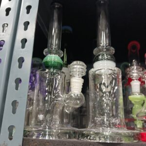 12 Heart Glass Water Pipe
