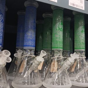 14 Sandblasted Illuminati Glass Beaker Water Pipe