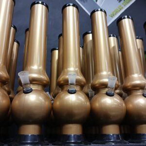 Gold G/G Acrylic 15x2 Water Pipe