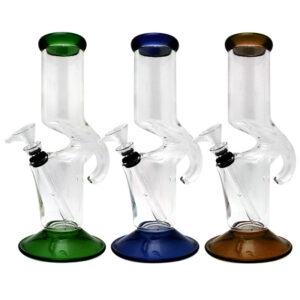 9 Hooked Handle Glass Water Pipe