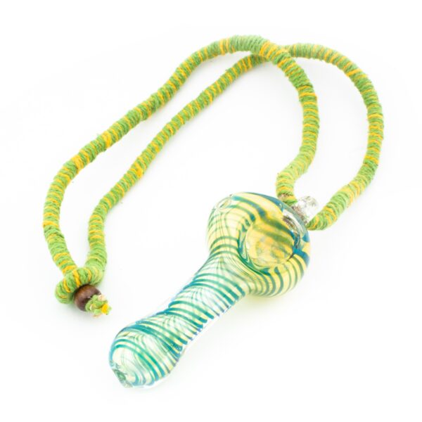 3 Glass Pipe Hemp Necklace Assorted Colors