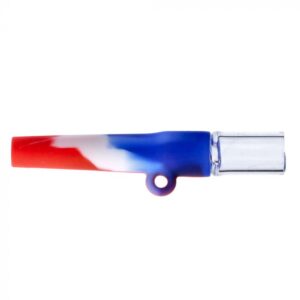 3 Silicone One Hitter Pendant Hand Pipe with Glass Bowl