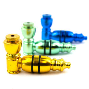 3 Single Chamber Metal Hand Pipe w/ 2 Rubber Seals