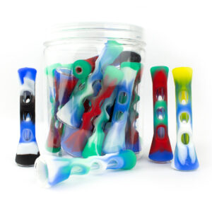 3 Silicone One Hitter Chillum- Display of 20